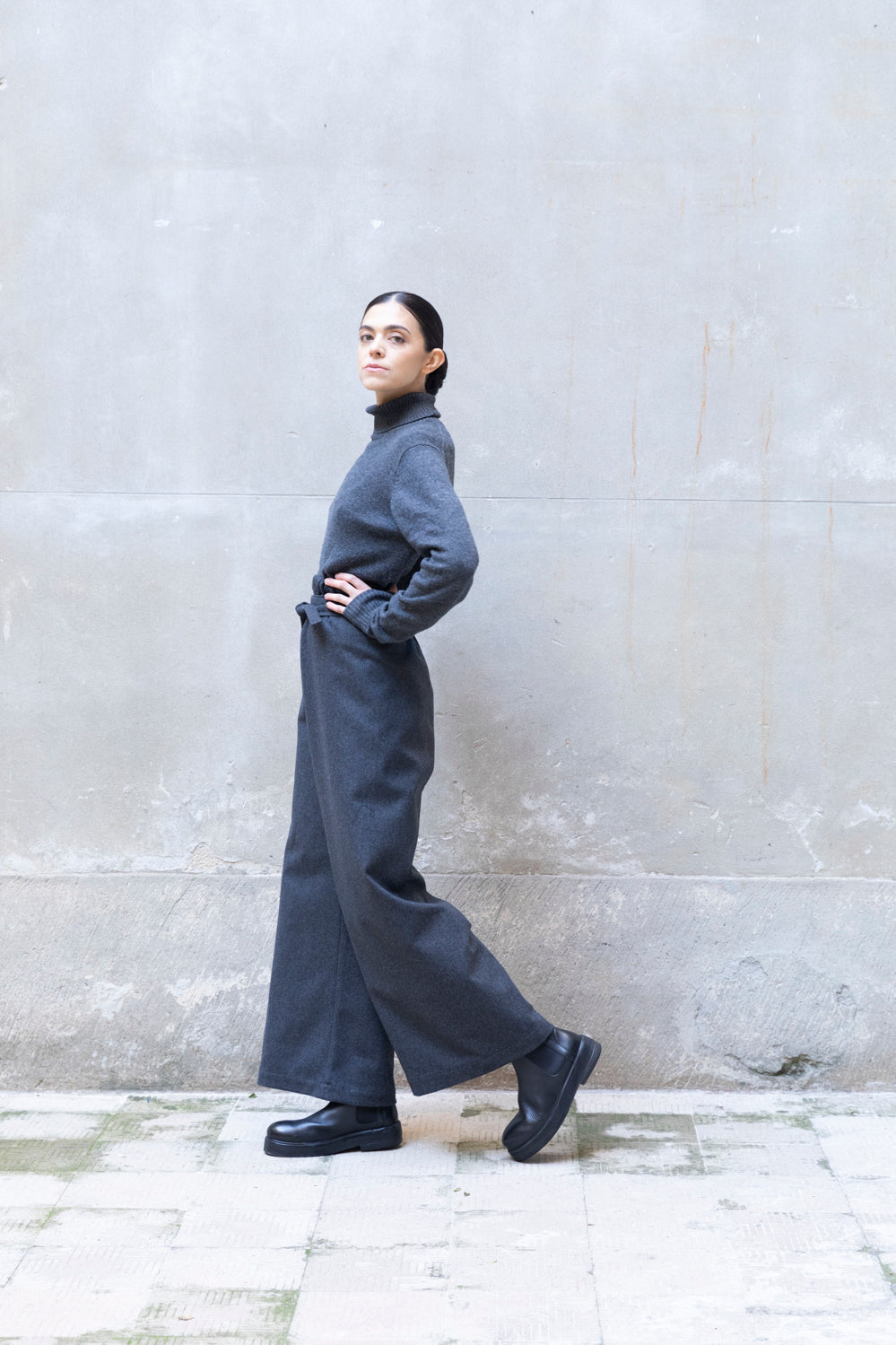 Pantaloni lunghi a gamba larga