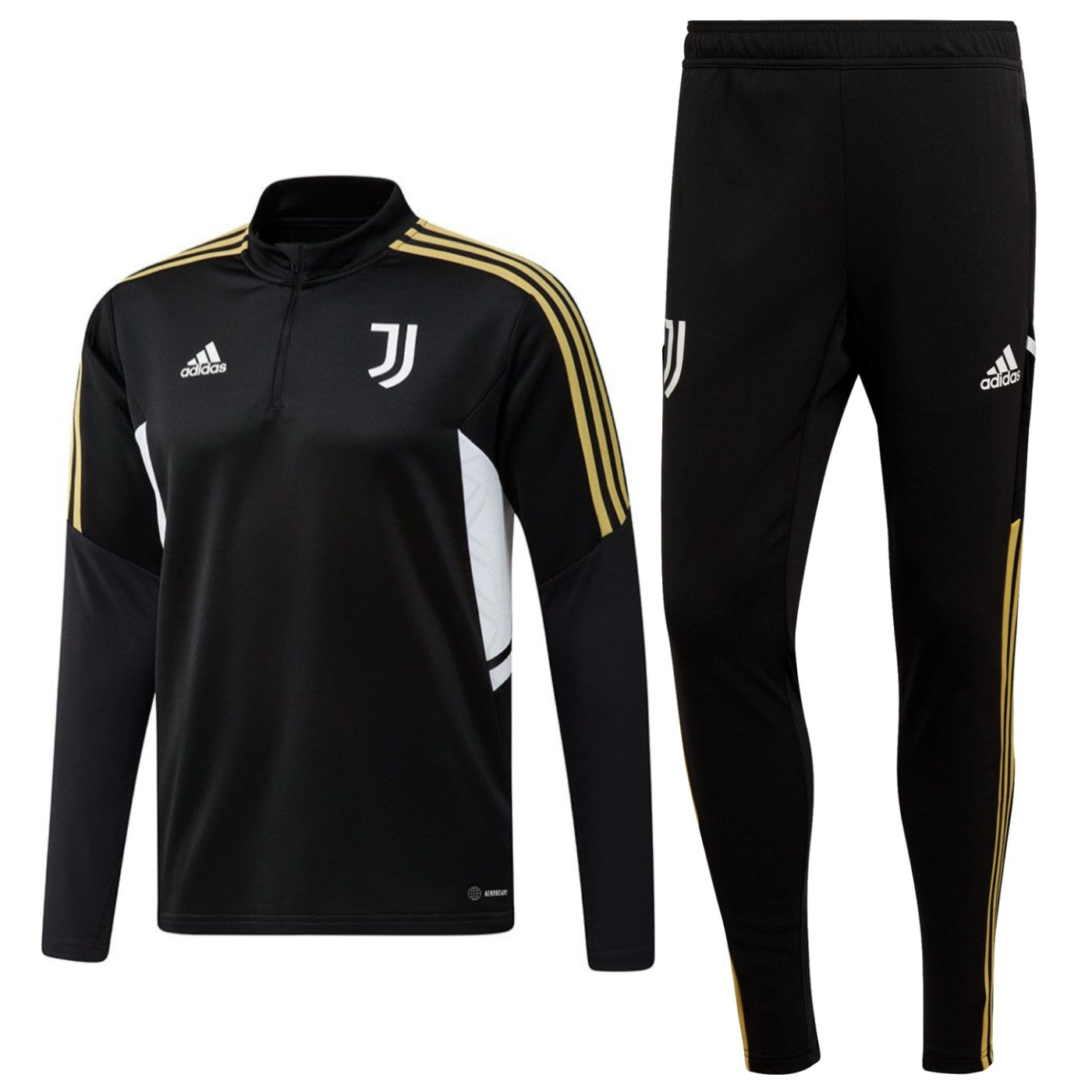Tuta tecnica da calcio allenamento nera Juventus 2022/23 - Adidas