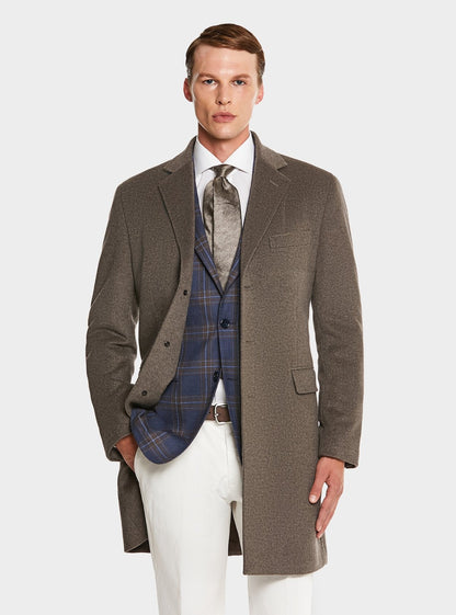 Cappotto monopetto in misto lana e cashmere