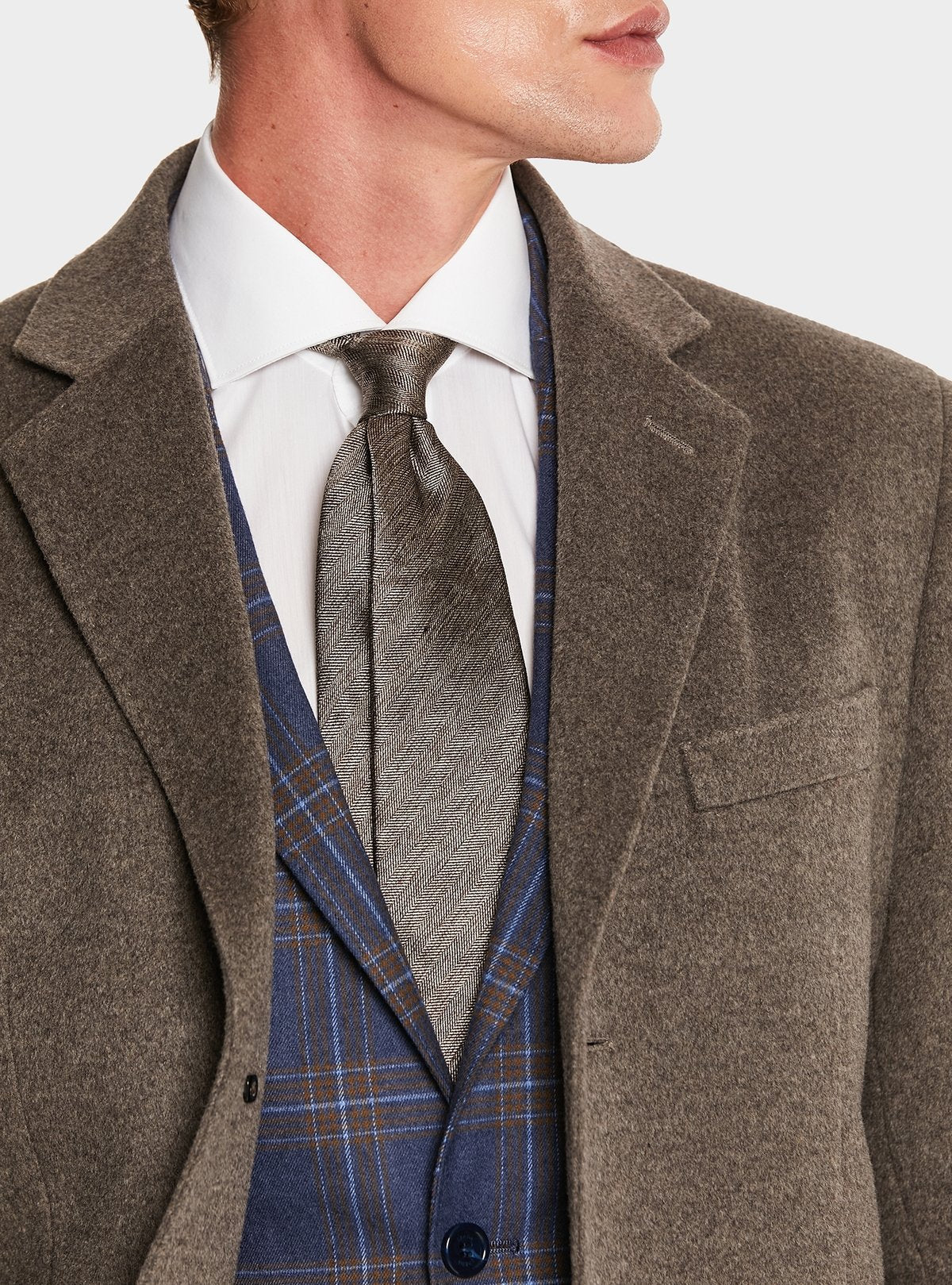 Cappotto monopetto in misto lana e cashmere