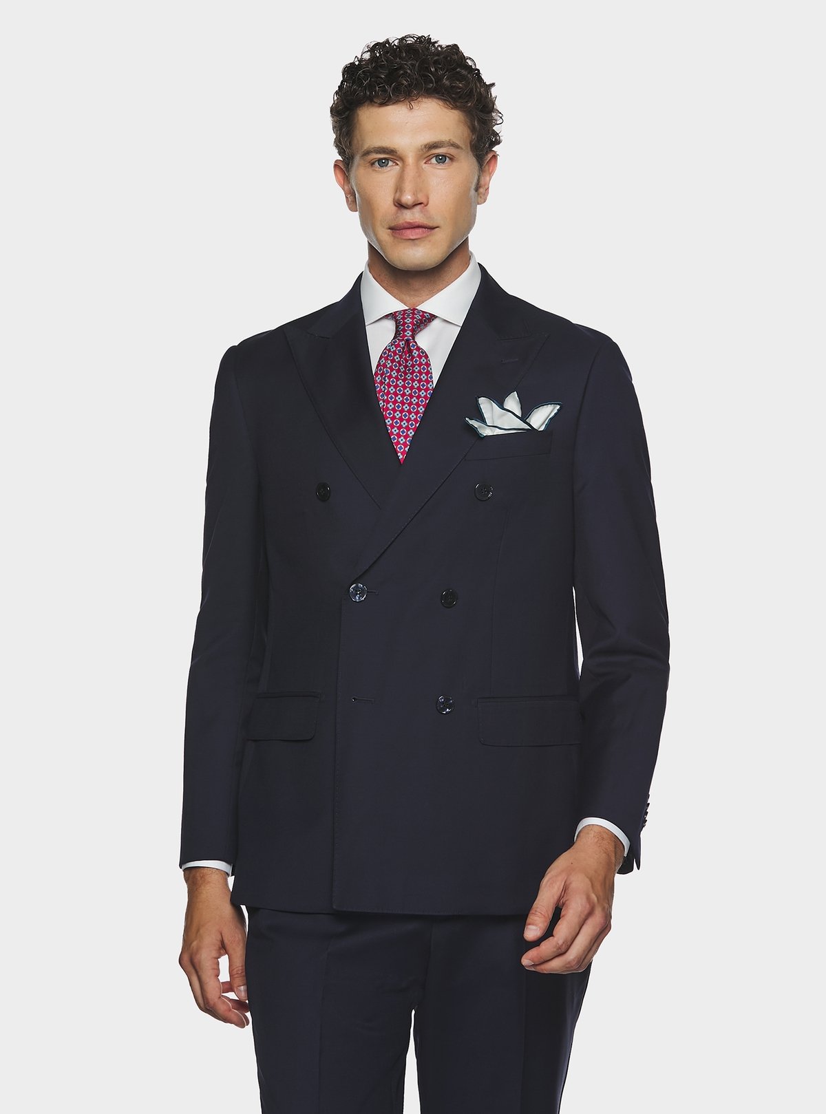 Abito doppiopetto uomo in misto lana comfort