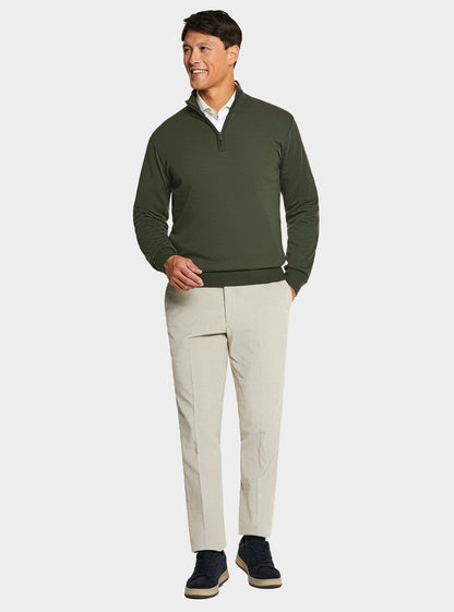 Maglia mezza zip tinta unita