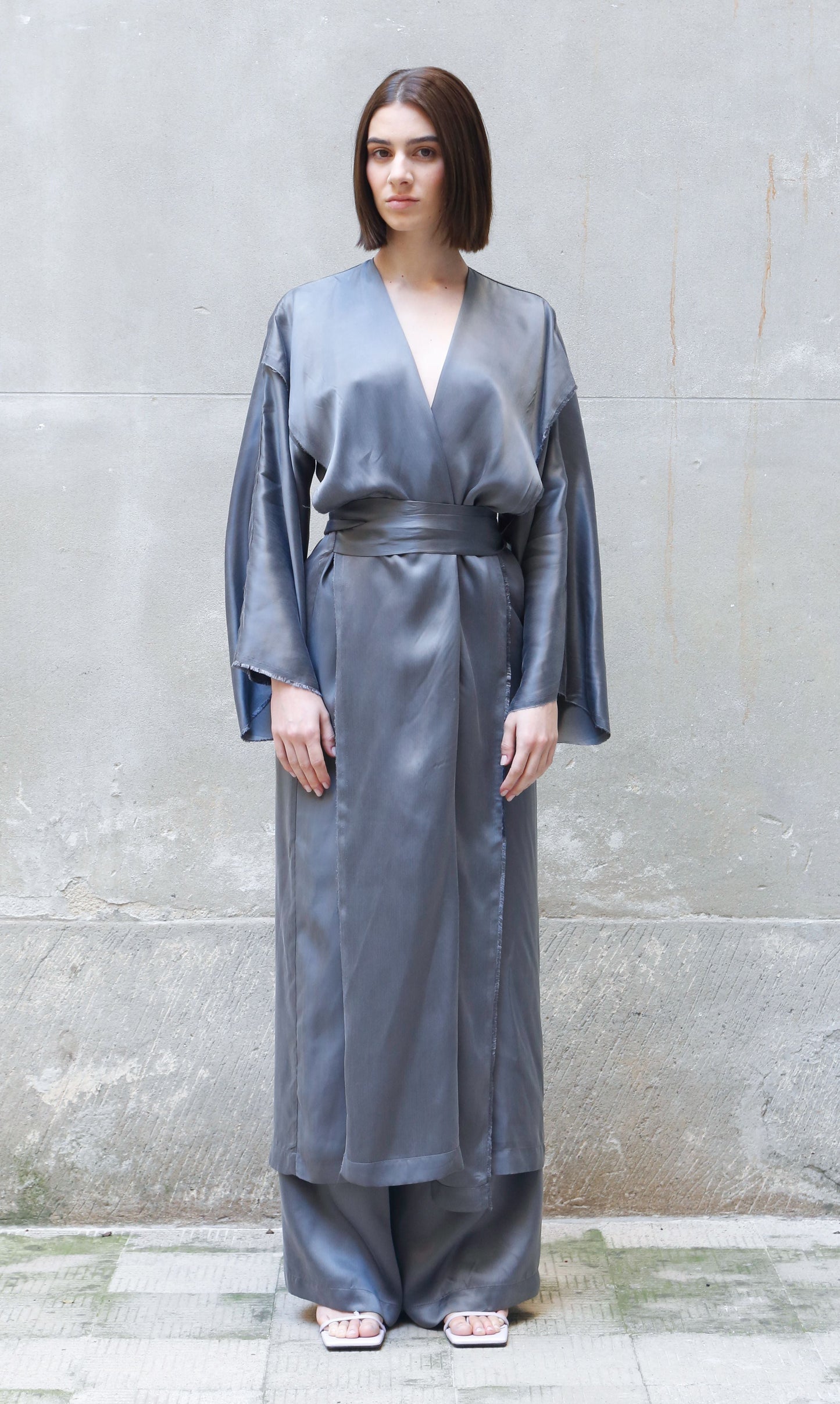 Abito kimono avvolgente Bemberg