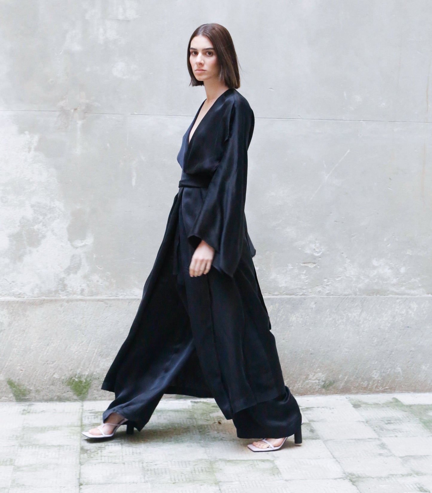 Abito kimono avvolgente Bemberg