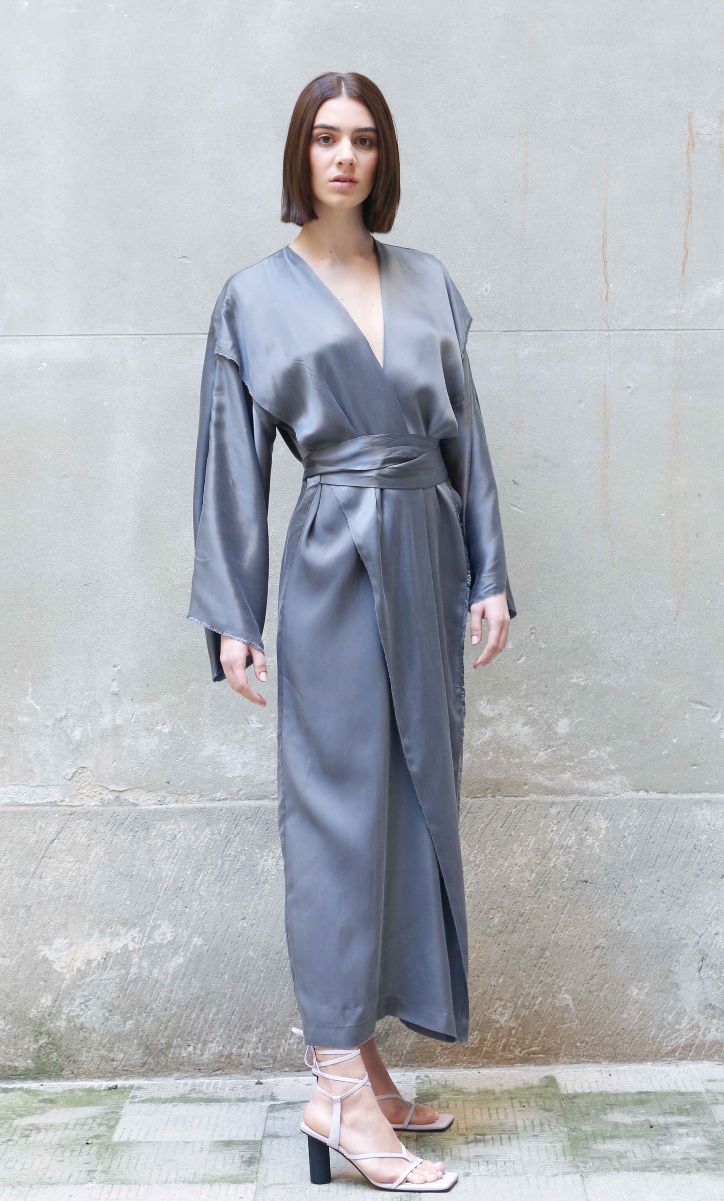 Abito kimono avvolgente Bemberg