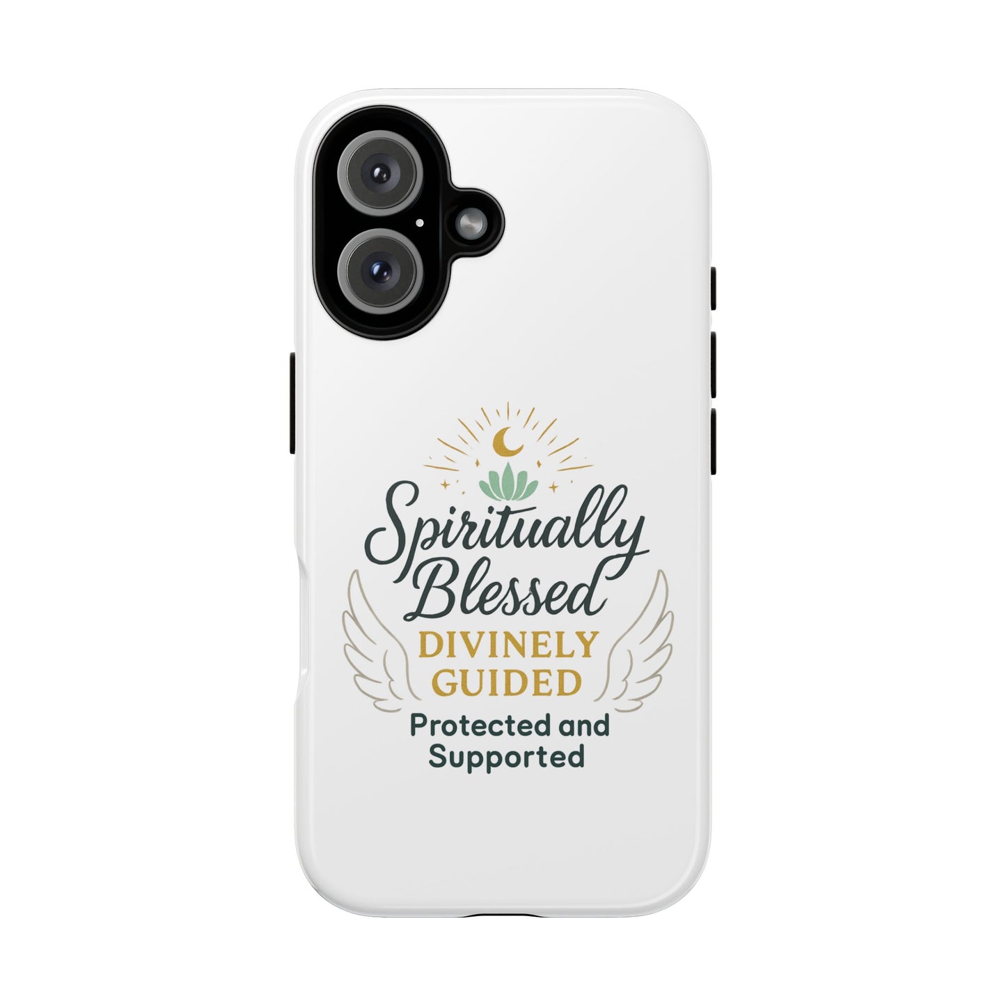 Custodia per telefono Spiritually Blessed — "Divinamente guidato, protetto e supportato"