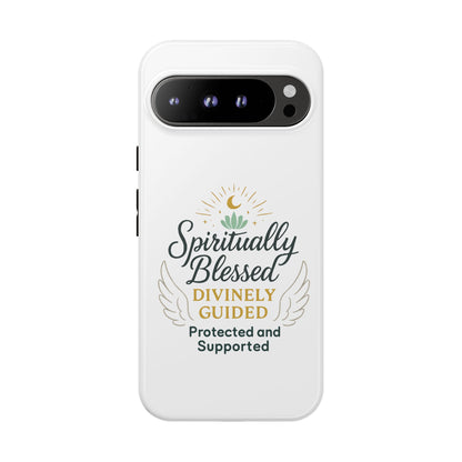Custodia per telefono Spiritually Blessed — "Divinamente guidato, protetto e supportato"