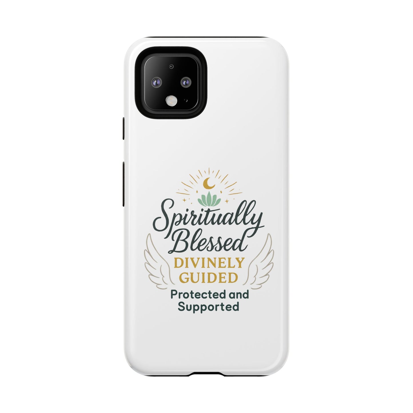 Custodia per telefono Spiritually Blessed — "Divinamente guidato, protetto e supportato"