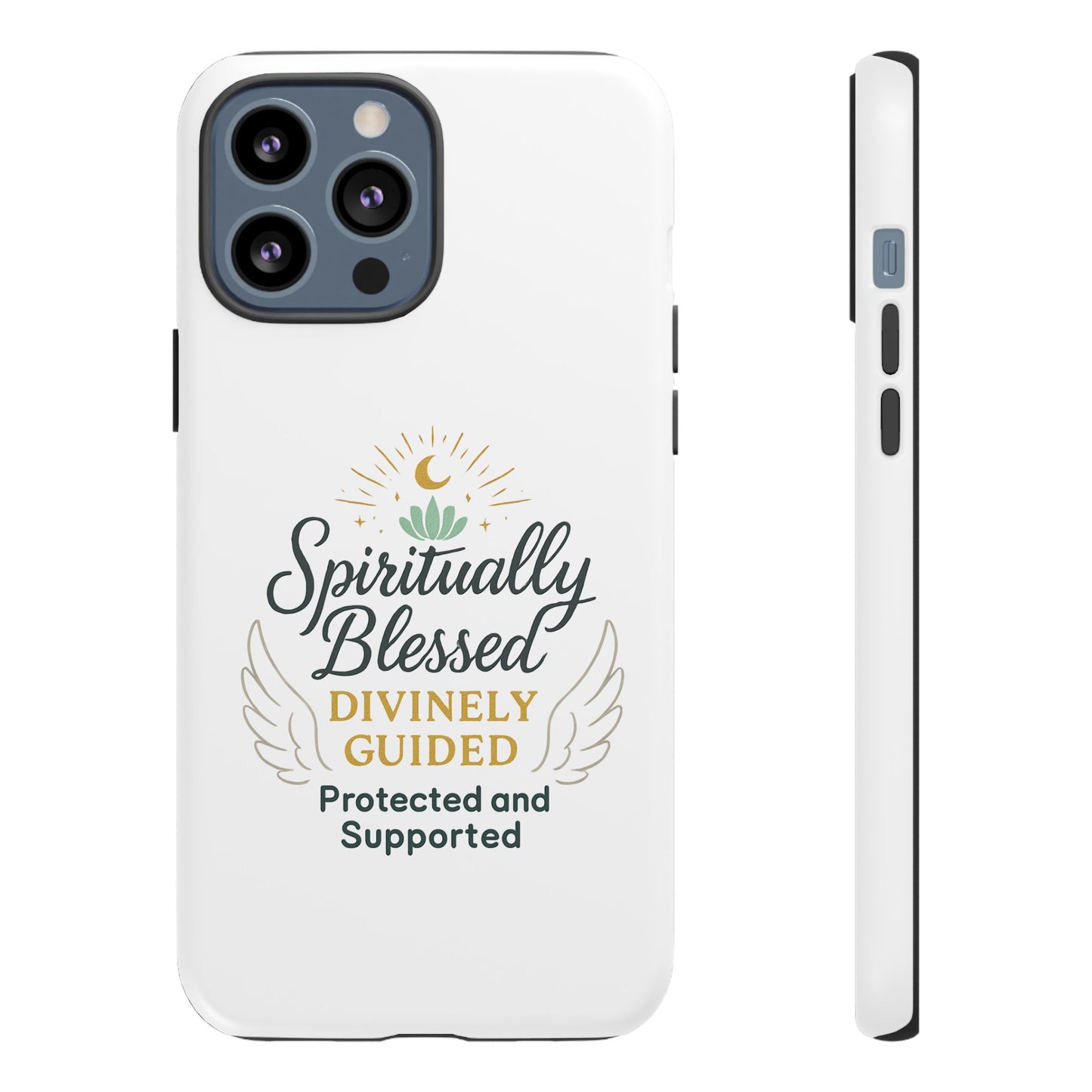 Custodia per telefono Spiritually Blessed — "Divinamente guidato, protetto e supportato"