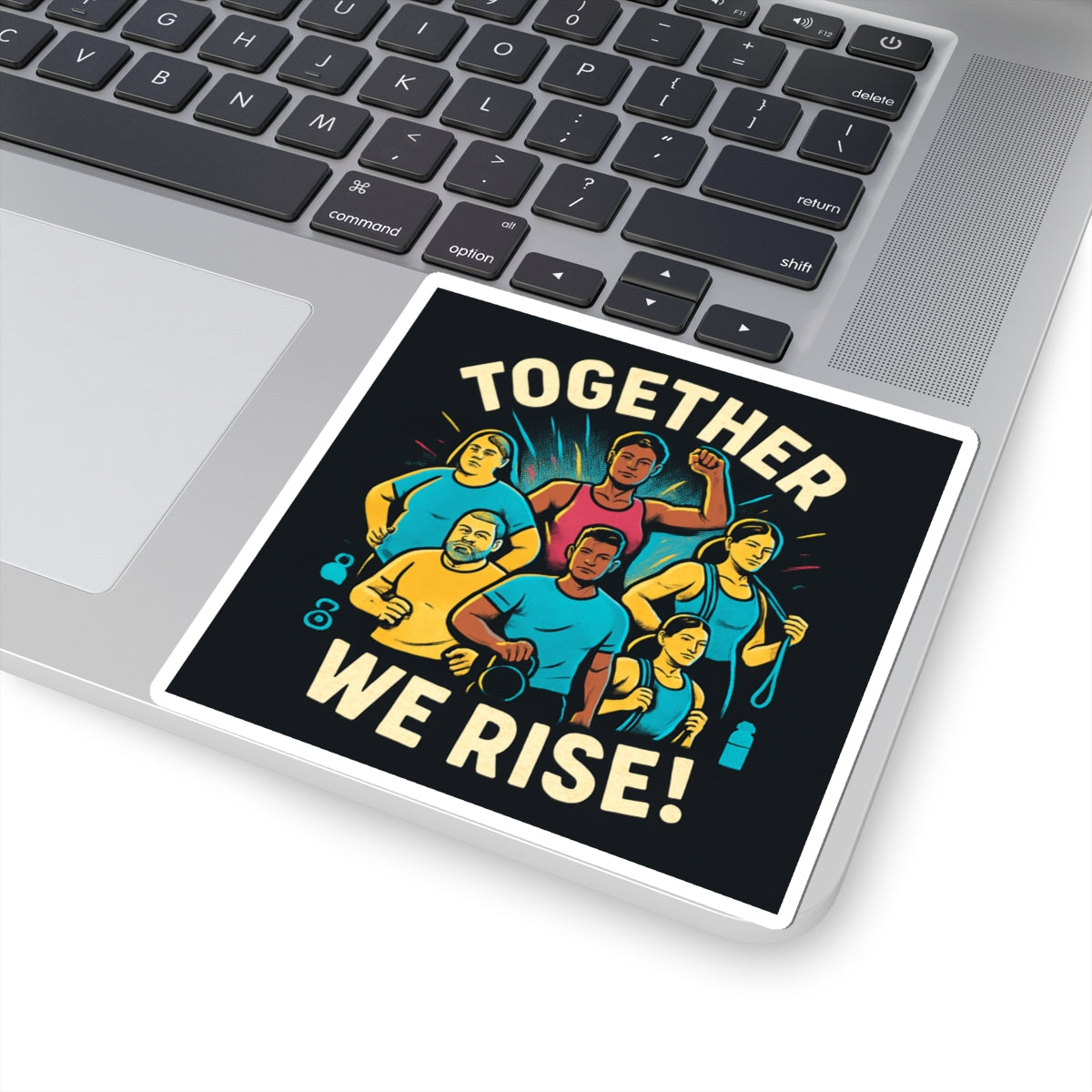 Adesivo Together We Rise — Adesivo fustellato per l'emancipazione e la comunità