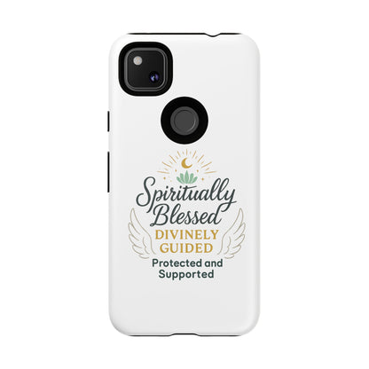 Custodia per telefono Spiritually Blessed — "Divinamente guidato, protetto e supportato"