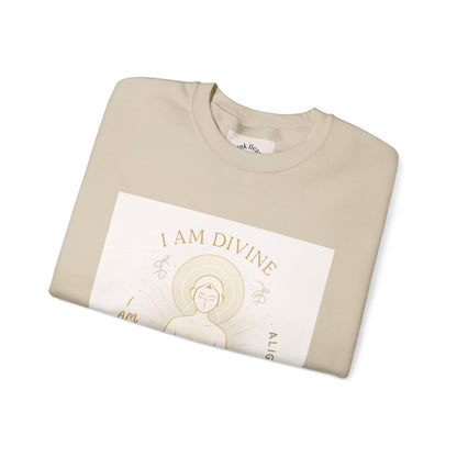 Affirmations Crewneck Sweatshirt - Divine Alignment Positive Mindset