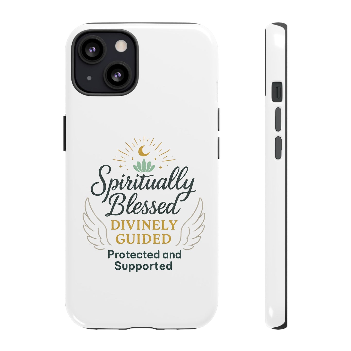 Custodia per telefono Spiritually Blessed — "Divinamente guidato, protetto e supportato"