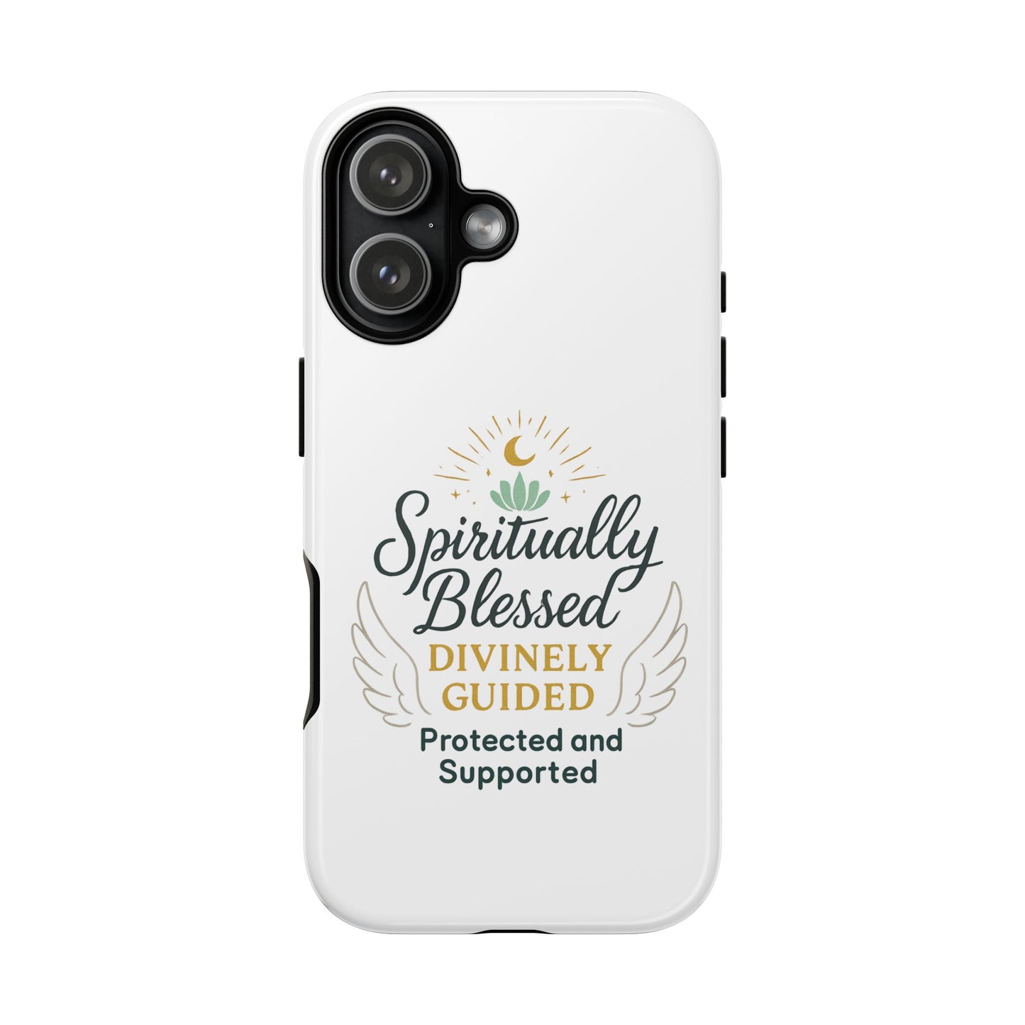 Custodia per telefono Spiritually Blessed — "Divinamente guidato, protetto e supportato"