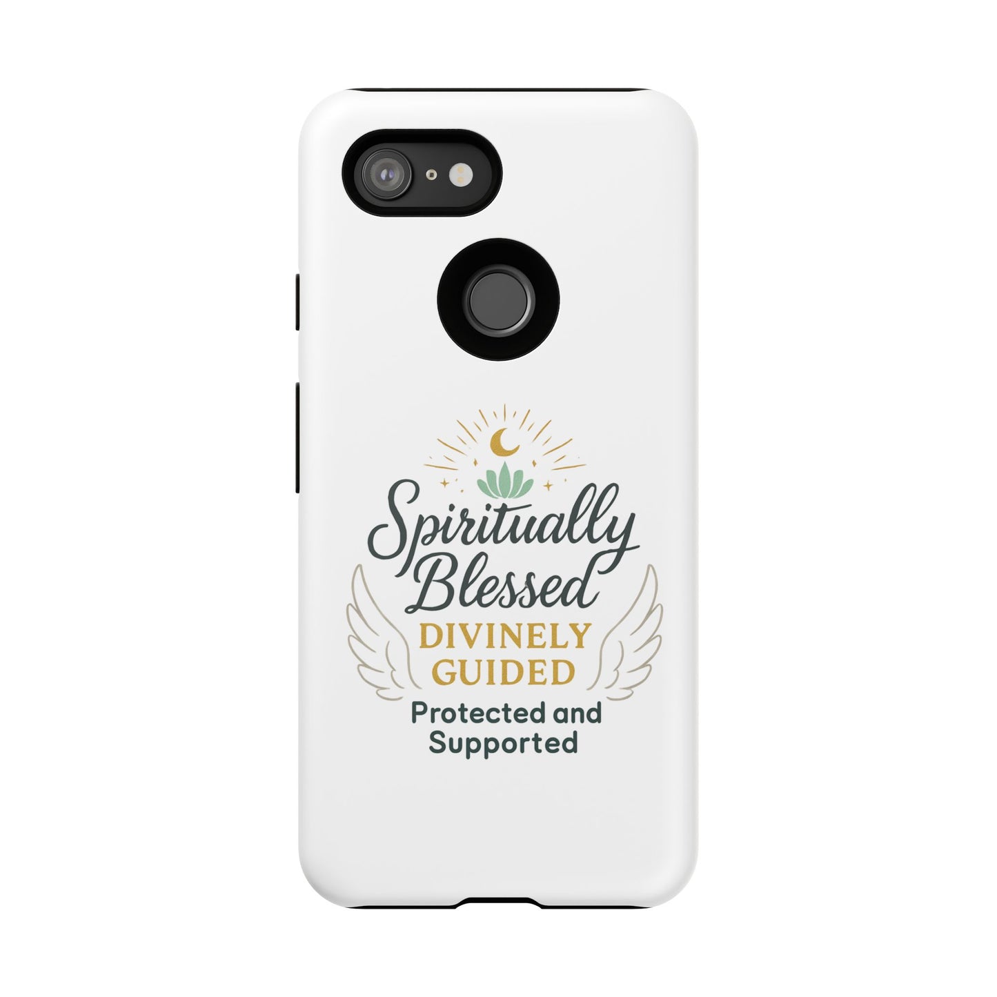 Custodia per telefono Spiritually Blessed — "Divinamente guidato, protetto e supportato"