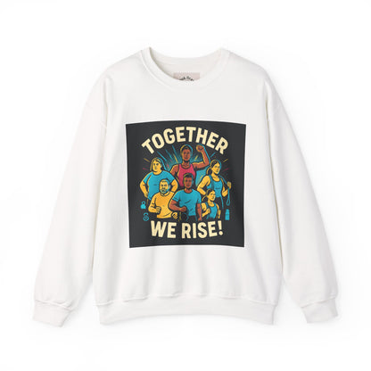 Felpa girocollo — Grafica Diversity Unity "Together We Rise" 