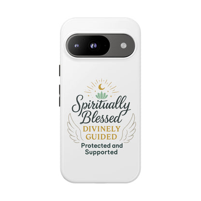 Custodia per telefono Spiritually Blessed — "Divinamente guidato, protetto e supportato"