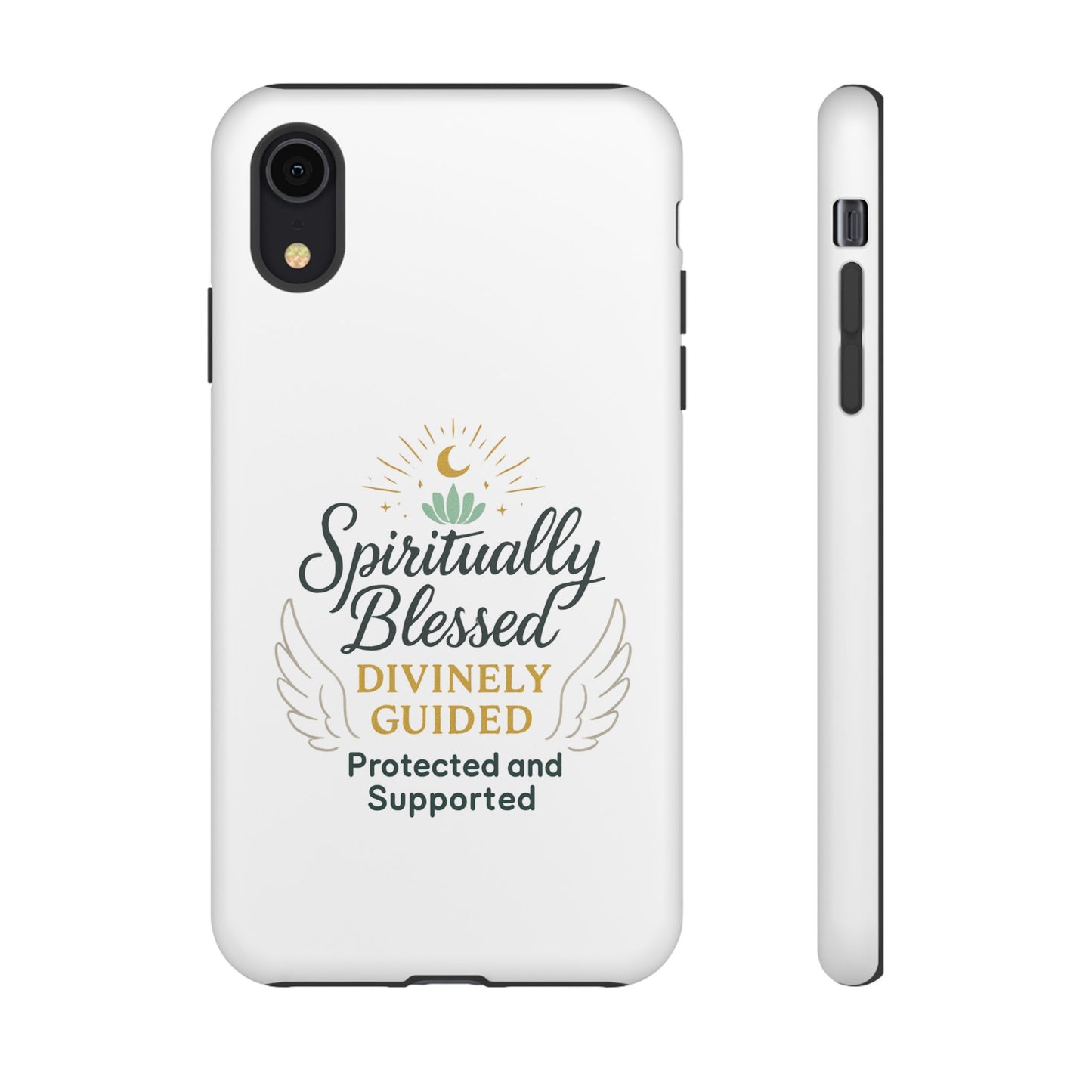 Custodia per telefono Spiritually Blessed — "Divinamente guidato, protetto e supportato"