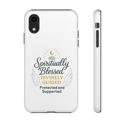 Custodia per telefono Spiritually Blessed — "Divinamente guidato, protetto e supportato"