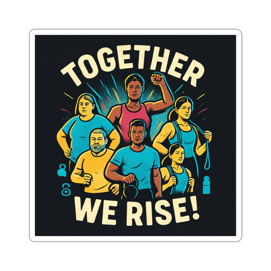 Adesivo Together We Rise — Adesivo fustellato per l'emancipazione e la comunità