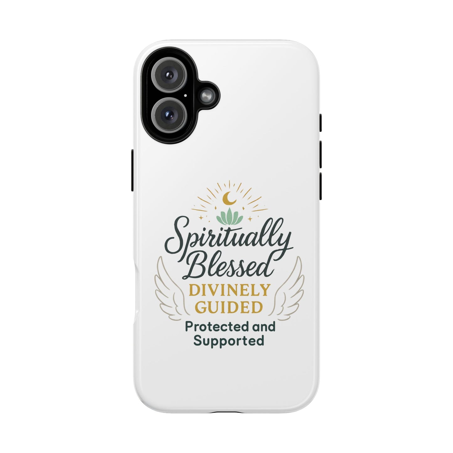 Custodia per telefono Spiritually Blessed — "Divinamente guidato, protetto e supportato"