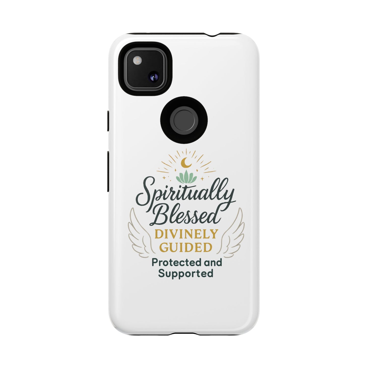 Custodia per telefono Spiritually Blessed — "Divinamente guidato, protetto e supportato"