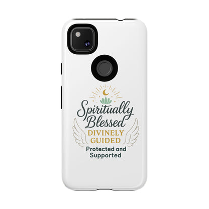 Custodia per telefono Spiritually Blessed — "Divinamente guidato, protetto e supportato"