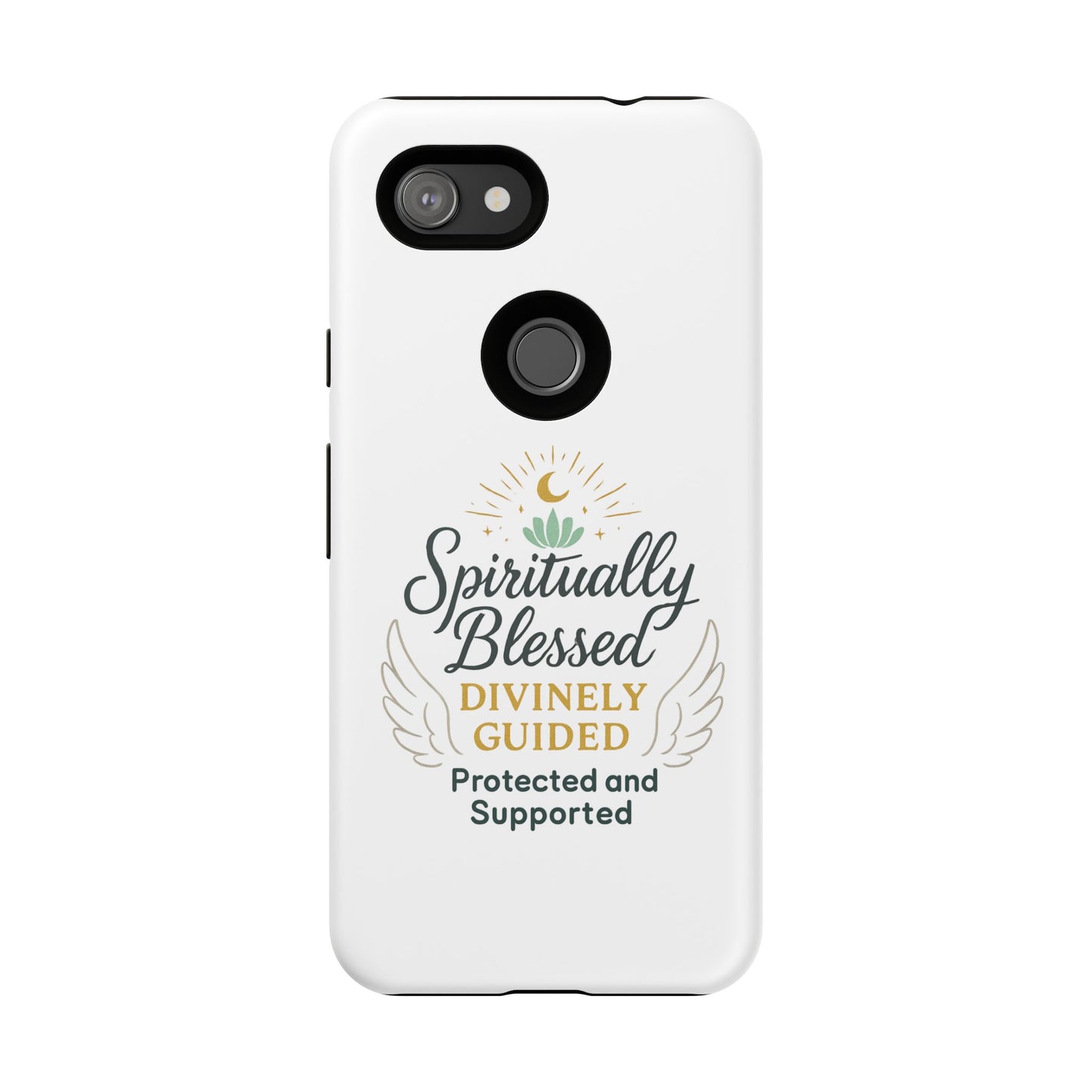 Custodia per telefono Spiritually Blessed — "Divinamente guidato, protetto e supportato"