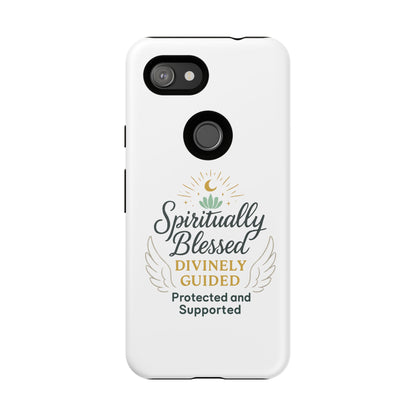 Custodia per telefono Spiritually Blessed — "Divinamente guidato, protetto e supportato"