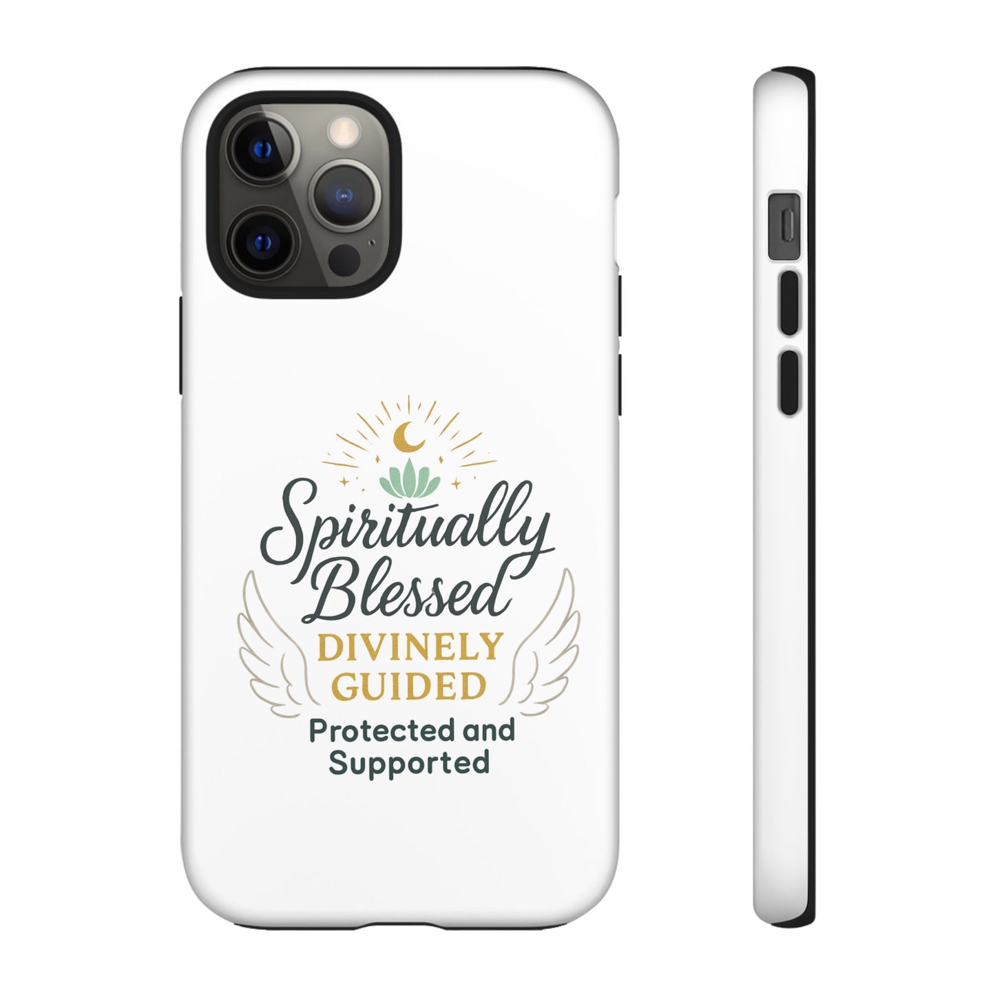 Custodia per telefono Spiritually Blessed — "Divinamente guidato, protetto e supportato"