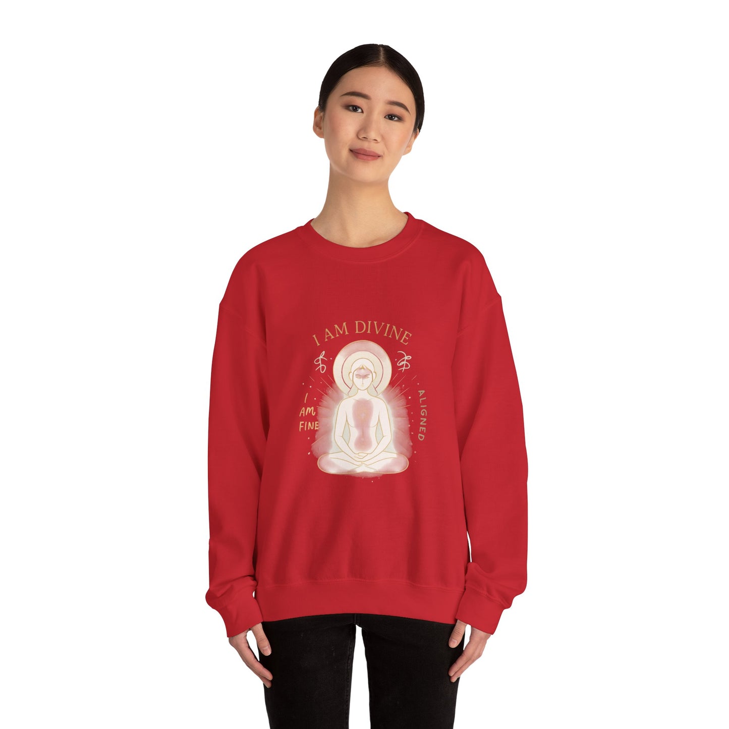 Affirmations Crewneck Sweatshirt - Divine Alignment Positive Mindset