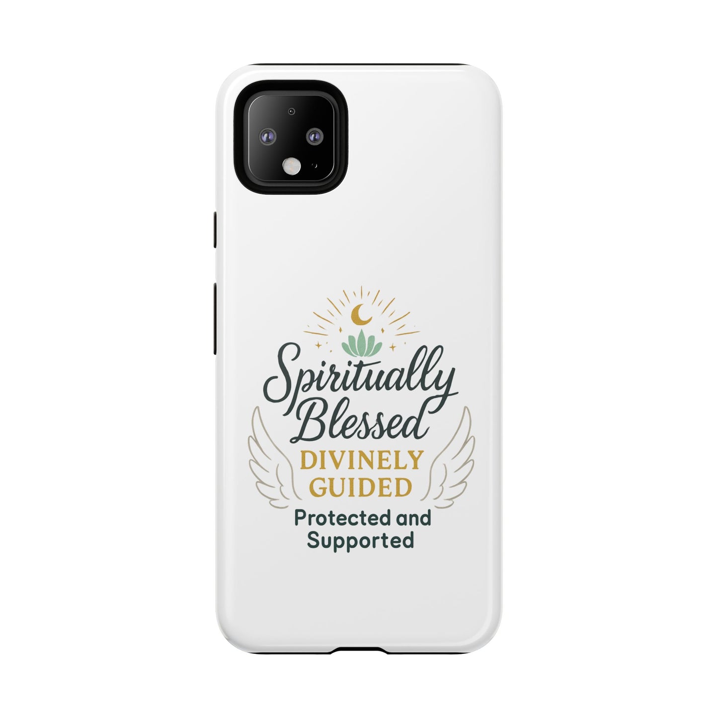 Custodia per telefono Spiritually Blessed — "Divinamente guidato, protetto e supportato"
