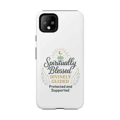 Custodia per telefono Spiritually Blessed — "Divinamente guidato, protetto e supportato"