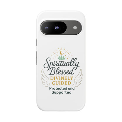 Custodia per telefono Spiritually Blessed — "Divinamente guidato, protetto e supportato"