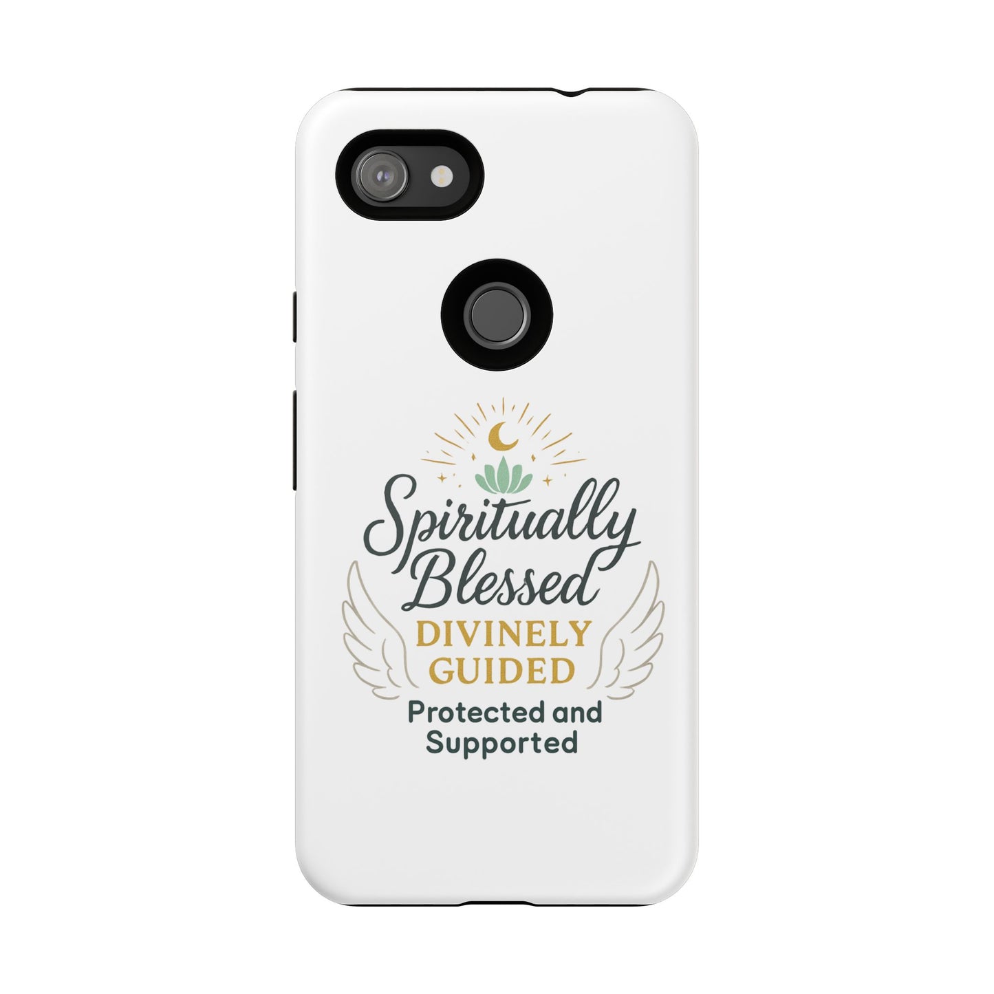 Custodia per telefono Spiritually Blessed — "Divinamente guidato, protetto e supportato"