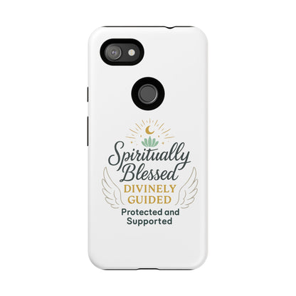 Custodia per telefono Spiritually Blessed — "Divinamente guidato, protetto e supportato"