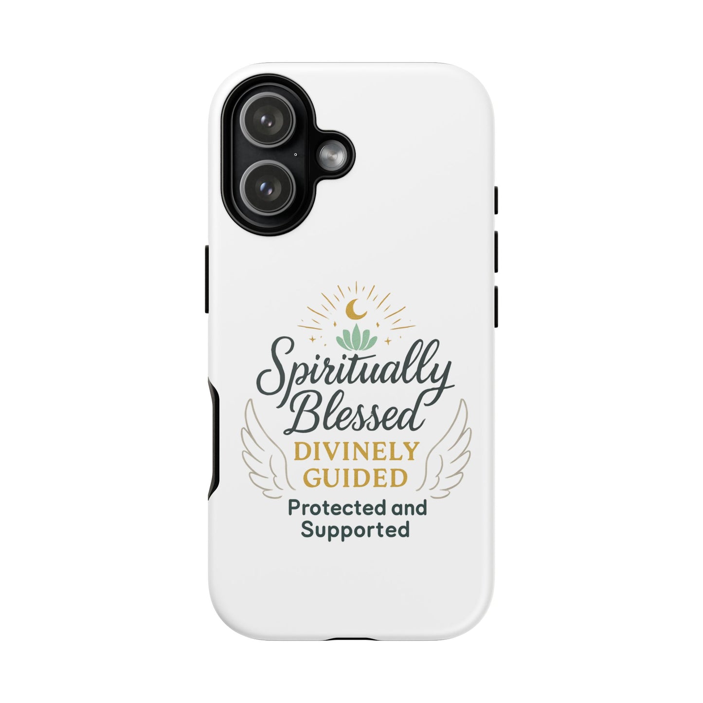 Custodia per telefono Spiritually Blessed — "Divinamente guidato, protetto e supportato"
