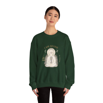 Affirmations Crewneck Sweatshirt - Divine Alignment Positive Mindset