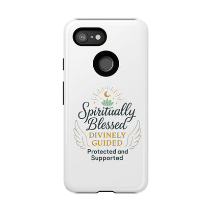 Custodia per telefono Spiritually Blessed — "Divinamente guidato, protetto e supportato"