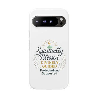 Custodia per telefono Spiritually Blessed — "Divinamente guidato, protetto e supportato"
