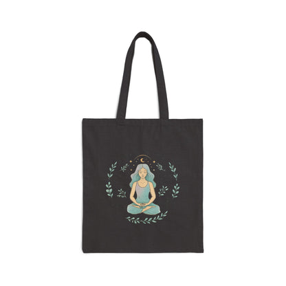 Borsa tote per meditazione yoga — Borsa tote in tela per la consapevolezza "I Am Peace" 