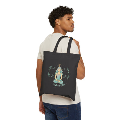 Borsa tote per meditazione yoga — Borsa tote in tela per la consapevolezza "I Am Peace" 
