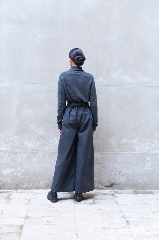 Pantaloni lunghi a gamba larga