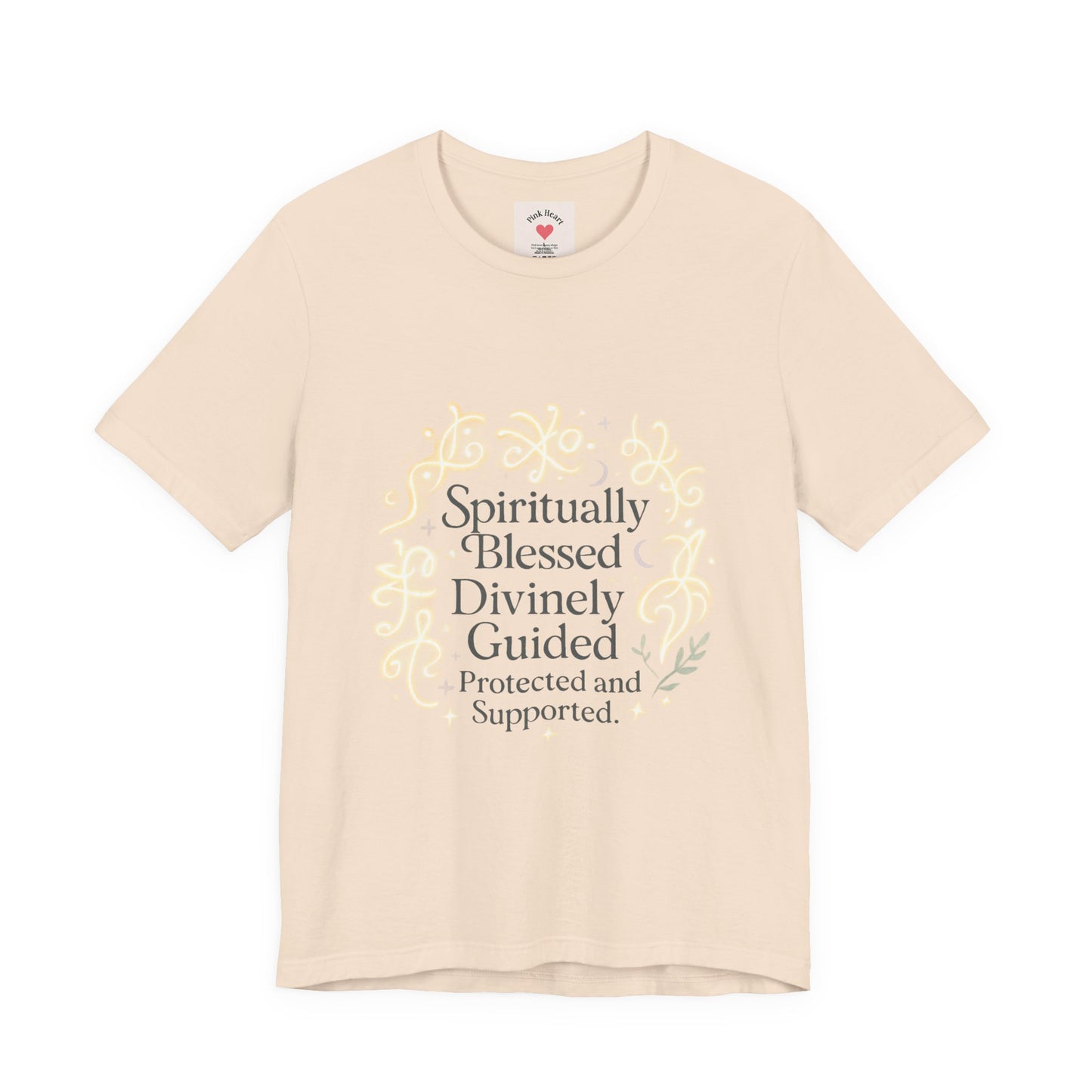 Maglietta Spiritually Blessed — Maglietta con grafica floreale "Spiritualmente Benedetto, Divinamente Guidato" 