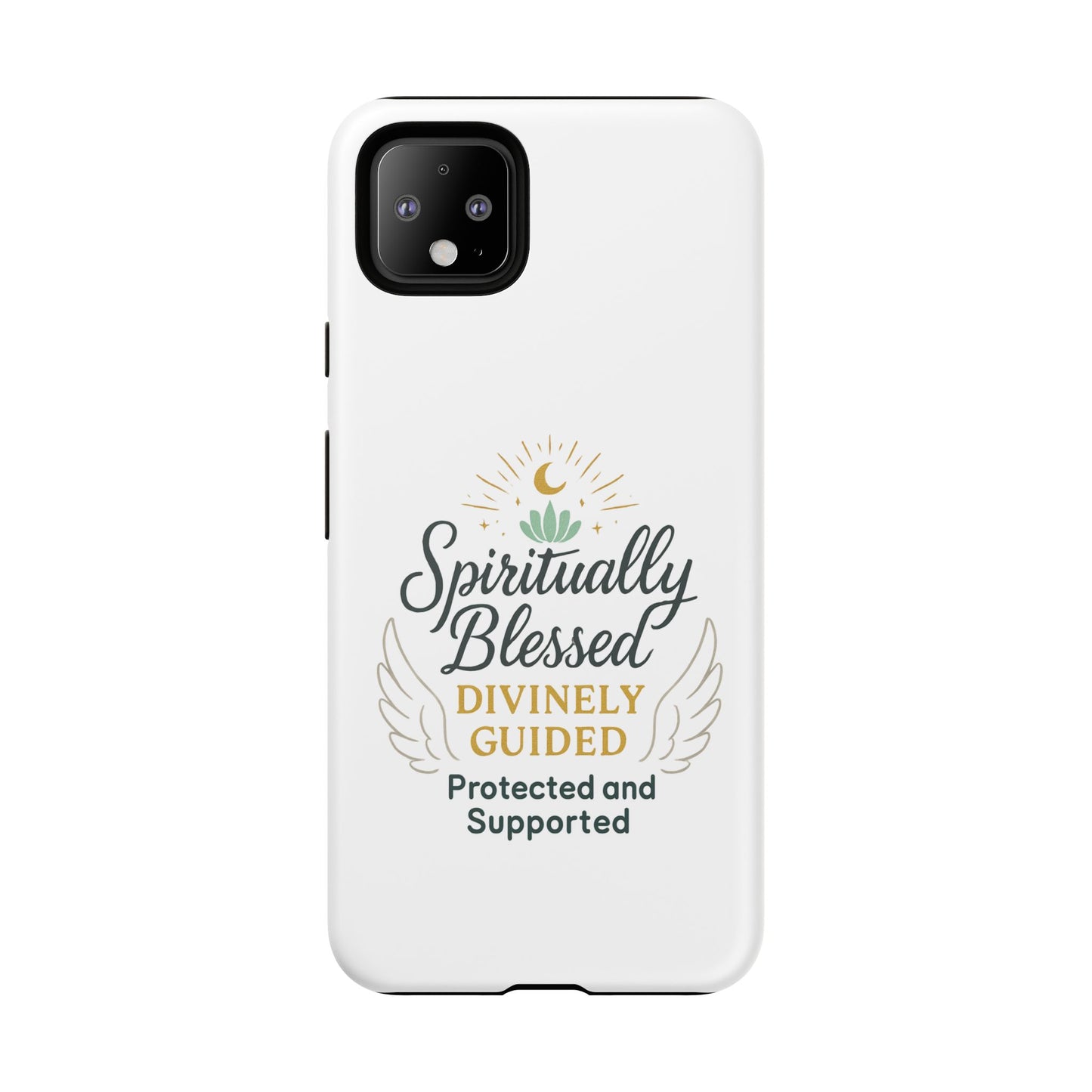 Custodia per telefono Spiritually Blessed — "Divinamente guidato, protetto e supportato"