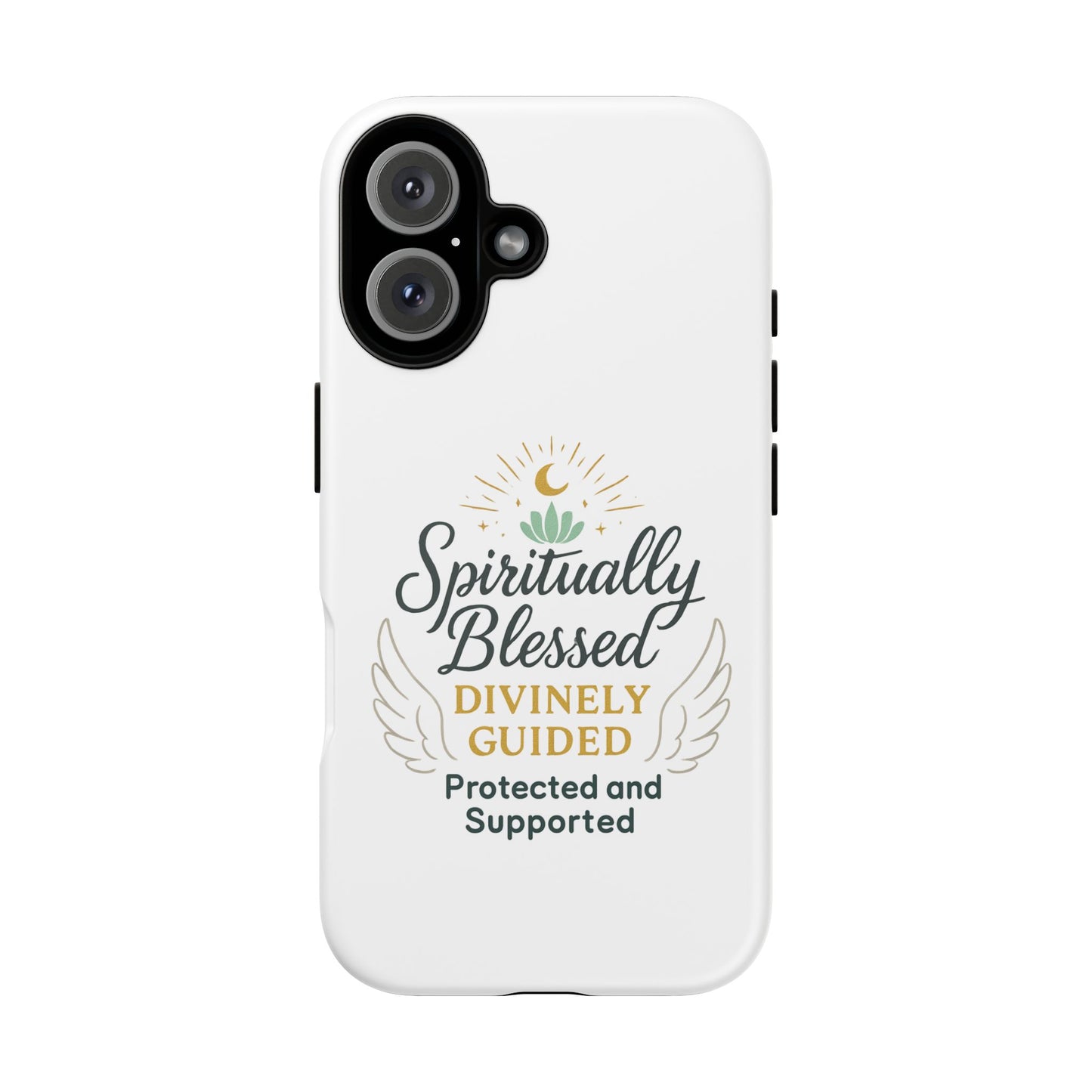 Custodia per telefono Spiritually Blessed — "Divinamente guidato, protetto e supportato"