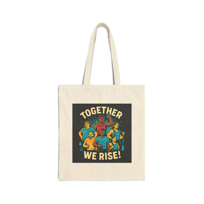 Borsa tote Together We Rise — Shopper in tela grafica Unity 