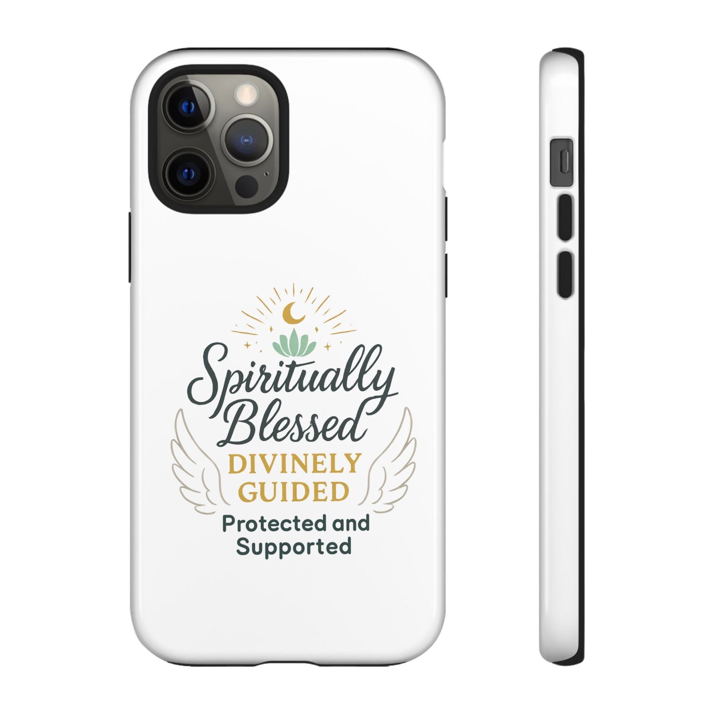 Custodia per telefono Spiritually Blessed — "Divinamente guidato, protetto e supportato"