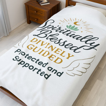 Coperta in velluto di velluto — Coperta di conforto spirituale Divine Embrace 