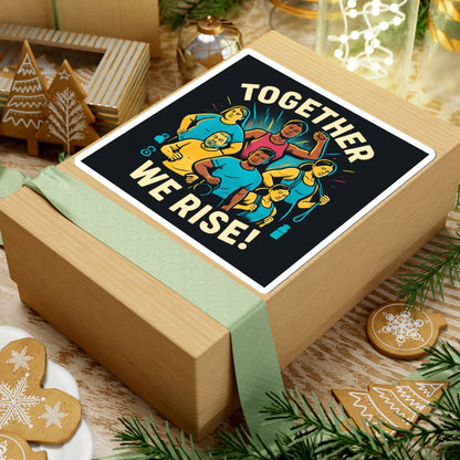 Adesivo Together We Rise — Adesivo fustellato per l'emancipazione e la comunità